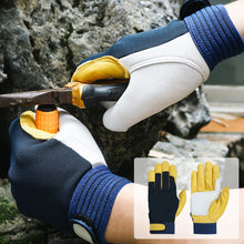 Load image into Gallery viewer, 1Pair Safety Work Gloves Builder Gloves Gardening Gloves Light-Duty Mechanic Gloves Imitation Sheepskin for Men Women