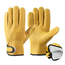 Load image into Gallery viewer, Work Gloves Soft Sheepskin Leather Driver Hunting Driving Farm Garden Welding Security Protection Safety Mechanic Glove