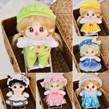 Load image into Gallery viewer, 20CM Cotton Doll Rompers Cartoon Plush Doll Replacement Outfit Princess Dress Playing House Accessories Mini Clothes