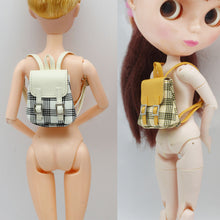 Load image into Gallery viewer, Doll Bag for Labubu Macaron Barbies Blythes and 20cm Plush Doll & 1/6 BJD Canvas Backpack