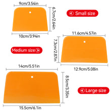 Load image into Gallery viewer, 3Pcs Car Film Install Window Squeegee Scraper Orange Vinyl Wrap Water Ice Wiper Auto Household Cleaning Tint Tool