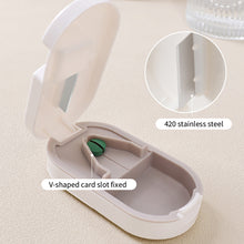 Load image into Gallery viewer, 3 in 1 Pills Splitters Cutter Portable Medicine Box Creative Mini Storage Box Pill Tablet Pill Cutter Medicine Storage Box