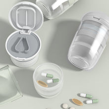 Load image into Gallery viewer, Portable Multifunctional Medicine Box Cutting Grinding Medicine Divided Sealed Stored with Water Cup Medicine Box