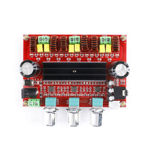 Load image into Gallery viewer, 2*50W+100W Dual TPA3116D2 Power Subwoofer 2.1 Channel Amplifier Board TPA3116 Bluetooth 5.0 Audio Stereo equalizer AUX Amp