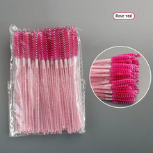Load image into Gallery viewer, 50pcs Disposable Eyelash Brushes Extension Crystal Eyebrow Brush Mascara Wand Eye Lashes Cosmetic Tool Set Makeup Beauty