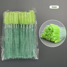Load image into Gallery viewer, 50pcs Disposable Eyelash Brushes Extension Crystal Eyebrow Brush Mascara Wand Eye Lashes Cosmetic Tool Set Makeup Beauty