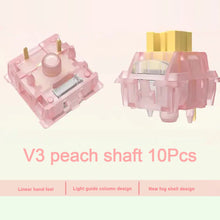 Load image into Gallery viewer, Silent Peach V3 Switch Lubed Silent Lemon V3 Switches Mechanical Keyboard Linear Tactile 5Pin Hot swap PA66 Pre Lubed POM