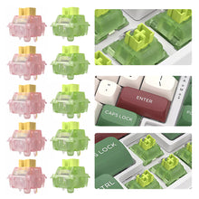 Load image into Gallery viewer, Silent Peach V3 Switch Lubed Silent Lemon V3 Switches Mechanical Keyboard Linear Tactile 5Pin Hot swap PA66 Pre Lubed POM