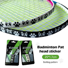 Load image into Gallery viewer, 1PC 25*1.7CM Badminton Racket Head Sticker With Bulldog Print Frame Anti-Scratch Wear Protective Tape For Tennis Racket