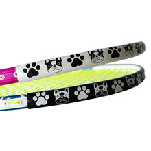 Load image into Gallery viewer, 1PC 25*1.7CM Badminton Racket Head Sticker With Bulldog Print Frame Anti-Scratch Wear Protective Tape For Tennis Racket