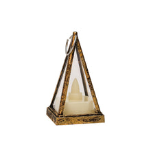 Load image into Gallery viewer, 1PC LED Artificial Electronic Candle Light Plastic Retro Triangle Atmosphere Light For Outdoor Camping Holiday Decoration Table Decoration