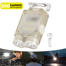 Load image into Gallery viewer, 1PCOutdoor Multi-Function Hat Clip Light LED SMD Dual Light Source Keychain Light With Bottle Opener Portable Magnetic Work Light