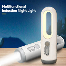 Load image into Gallery viewer, Multifunctional Human Sensing Night Light Outdoor Camping Hiking Portable Emergency LED Flashlight USB Charging