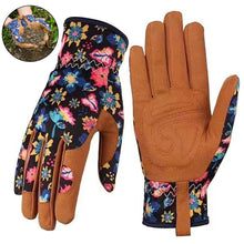 Load image into Gallery viewer, 1Pair Microfiber Printed Protective Gloves Outdoor Garden Planting Weeding Trimming Stab-Proof Wear-Resistant Protective Gloves
