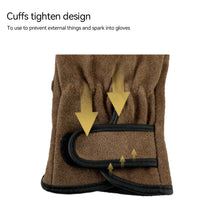 Load image into Gallery viewer, 1 Pair Outdoor Cowhide Protective Gloves Camping Welding Gardening Picking Heavy Lifting Fireproof Anti-Slip Wear Labor Protective Gloves