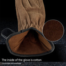 Load image into Gallery viewer, 1 Pair Outdoor Cowhide Protective Gloves Camping Welding Gardening Picking Heavy Lifting Fireproof Anti-Slip Wear Labor Protective Gloves