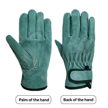 Load image into Gallery viewer, 1 Pair Cowhide Protective Gloves Outdoor Wear Resistant Heat Insulation Stab-Proof Protective Gloves For Welding Grinding Horticultural Picking Construction Handling