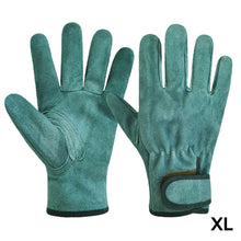 Load image into Gallery viewer, 1 Pair Cowhide Protective Gloves Outdoor Wear Resistant Heat Insulation Stab-Proof Protective Gloves For Welding Grinding Horticultural Picking Construction Handling