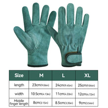 Load image into Gallery viewer, 1 Pair Cowhide Protective Gloves Outdoor Wear Resistant Heat Insulation Stab-Proof Protective Gloves For Welding Grinding Horticultural Picking Construction Handling
