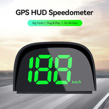 Load image into Gallery viewer, Car Head Display Digital GPS Speedometer HUD Speed Meter KMH MPH Dispaly Plug and Play for Vehicle Truck Motorcycle Auto Part Accessories
