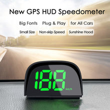 Load image into Gallery viewer, Car Head Display Digital GPS Speedometer HUD Speed Meter KMH MPH Dispaly Plug and Play for Vehicle Truck Motorcycle Auto Part Accessories