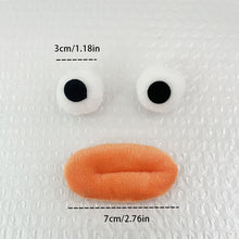 Load image into Gallery viewer, 2Pcs Cute Motorcycle Helmet Decorations For Motocross Full Face Off Road Helmet Sticker Soft Plush Mouth and Big Eyes