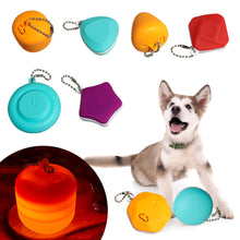 Load image into Gallery viewer, Pet Night Walking Safety Light Pendant Dog Puppy Led Silicone Glowing Collar Flashing Pendant Outdoor Hiking Backpack Bag Lights