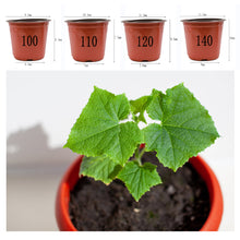 Load image into Gallery viewer, 100Pcs 4 Size Plant Pot Garden Nursery Cup Flowerpots Planter Seed Trays Flower Vegetable Container Grow Box