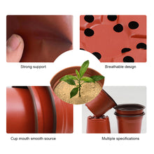 Load image into Gallery viewer, 100Pcs 4 Size Plant Pot Garden Nursery Cup Flowerpots Planter Seed Trays Flower Vegetable Container Grow Box