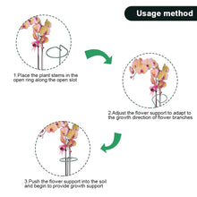 Load image into Gallery viewer, Metal Plant Support Stakes Garden Flower Support Single Stem Plant Support Stake Ring Artificia Climbing Trellis Garden Decorion