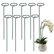 Load image into Gallery viewer, Metal Plant Support Stakes Garden Flower Support Single Stem Plant Support Stake Ring Artificia Climbing Trellis Garden Decorion