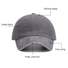 Load image into Gallery viewer, Retro Washed Cotton Baseball Caps Spring Summer Men Women Cotton Adjustable Casual Hat Hip Hop Streetwear Sun Hats