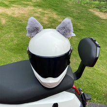 Load image into Gallery viewer, 2Pcs Plush Motorcycle Helmet Cat Ears Decoration Stickers Motocross Helmet Full Face Off Road Helmet Decor