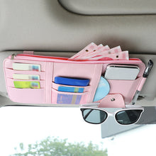 Load image into Gallery viewer, Car Visor Organizer Sunglasses Holder Visor Multi-Pocket Accessories for Trucks Interior Car Accessories Pouch Pen Holder