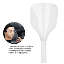 Load image into Gallery viewer, Salon Haircut Face Mask Hair Dyeing Protector Cover Reusable Handheld Hairspray Mask Professional Barber Accessories