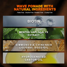Load image into Gallery viewer, Hair Style Wave Control Pomade Black Men Strong Hold 360 Waves Layered Style Clay Wavy Grease Builder for Hair Silky Shine