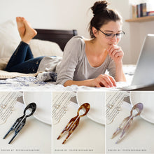 Load image into Gallery viewer, U-Shaped Simple Design Geometric Hair Sticks Acetate Hairpins Tortoiseshell for Women Retro Young Girls Party Jewelry Gifts