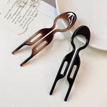 Load image into Gallery viewer, U-Shaped Simple Design Geometric Hair Sticks Acetate Hairpins Tortoiseshell for Women Retro Young Girls Party Jewelry Gifts