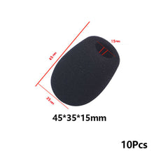 Load image into Gallery viewer, 10Pcs Black Mic Protector Replacement Headset Foam Covers Windscreen Windshield Sponge Covers Microphone Cover for Meeting Mic
