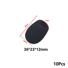 Load image into Gallery viewer, 10Pcs Black Mic Protector Replacement Headset Foam Covers Windscreen Windshield Sponge Covers Microphone Cover for Meeting Mic