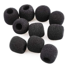 Load image into Gallery viewer, 10Pcs Black Mic Protector Replacement Headset Foam Covers Windscreen Windshield Sponge Covers Microphone Cover for Meeting Mic