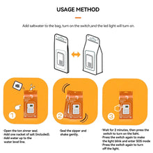 Load image into Gallery viewer, Portable Outdoor Emergency Saltwater Light No-Charge Adding Water To Light Camping Hiking Night Fishing SOS Lighting Equipment