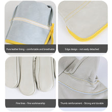 Load image into Gallery viewer, 1Pair Cowhide Electric Welding Protective Gloves Wear-Resistant Anti-Scald Industrial Protective Gloves