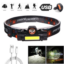 Load image into Gallery viewer, Outdoor Dual Light Source Strong Mini Headlight USB Charging LED Magnetic Working Light For Night Fishing Riding Camping Hiking