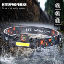Load image into Gallery viewer, Outdoor Dual Light Source Strong Mini Headlight USB Charging LED Magnetic Working Light For Night Fishing Riding Camping Hiking