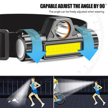 Load image into Gallery viewer, Outdoor Dual Light Source Strong Mini Headlight USB Charging LED Magnetic Working Light For Night Fishing Riding Camping Hiking