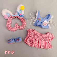 Load image into Gallery viewer, 20CM Cotton Doll Rompers Cartoon Plush Doll Replacement Outfit Playing House Accessories Mini Clothes