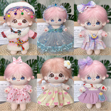 Load image into Gallery viewer, 20CM Cotton Doll Rompers Cartoon Plush Doll Replacement Outfit Playing House Accessories Mini Clothes