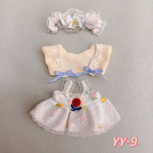Load image into Gallery viewer, 20CM Cotton Doll Rompers Cartoon Plush Doll Replacement Outfit Playing House Accessories Mini Clothes