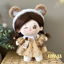 Load image into Gallery viewer, 20CM Cotton Doll Rompers Cartoon Plush Doll Replacement Outfit Dress Playing House Accessories Mini Clothes
